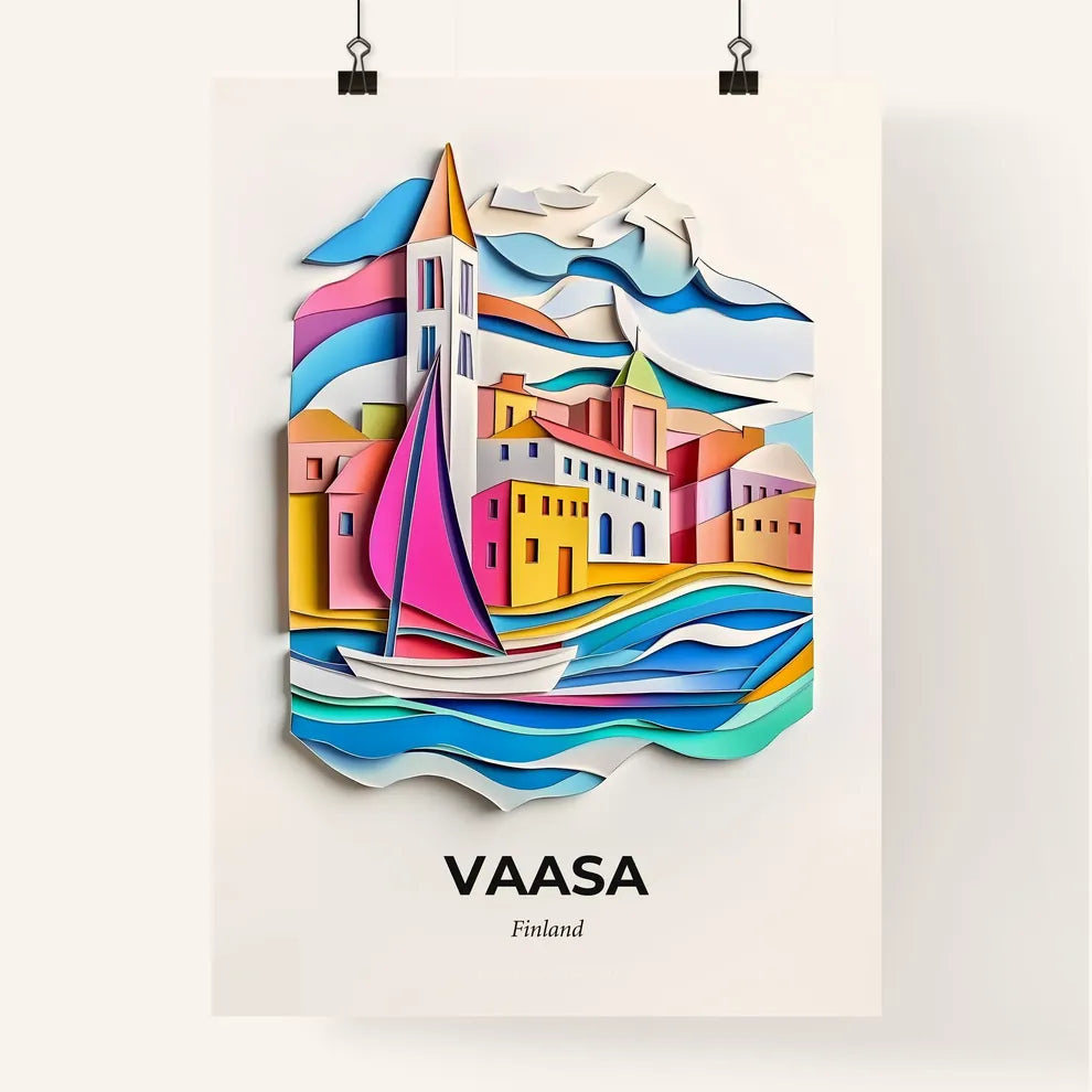 Vivid Vaasa, Finland, Colorful Poster