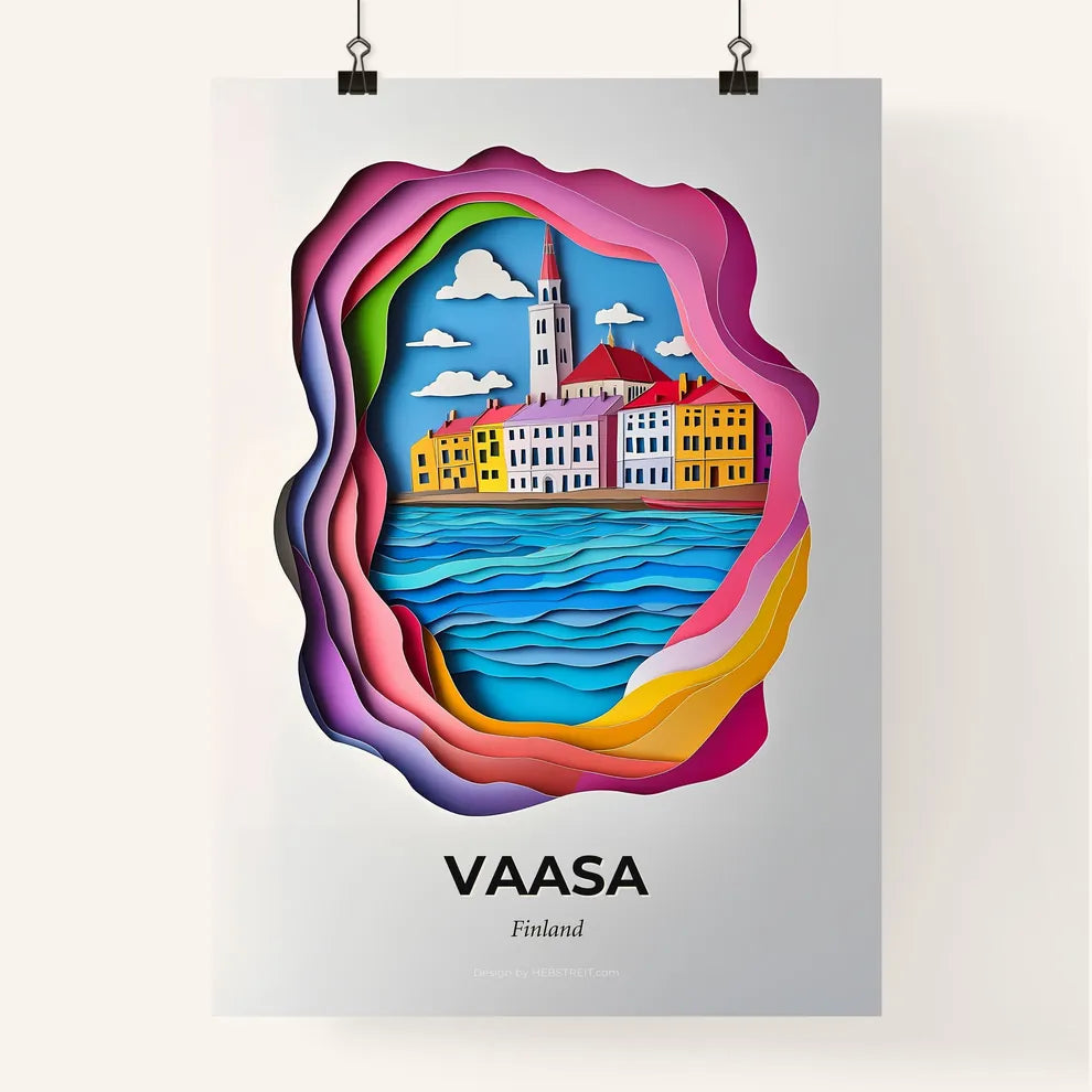 Vivid Vaasa, Finland, Colorful Poster