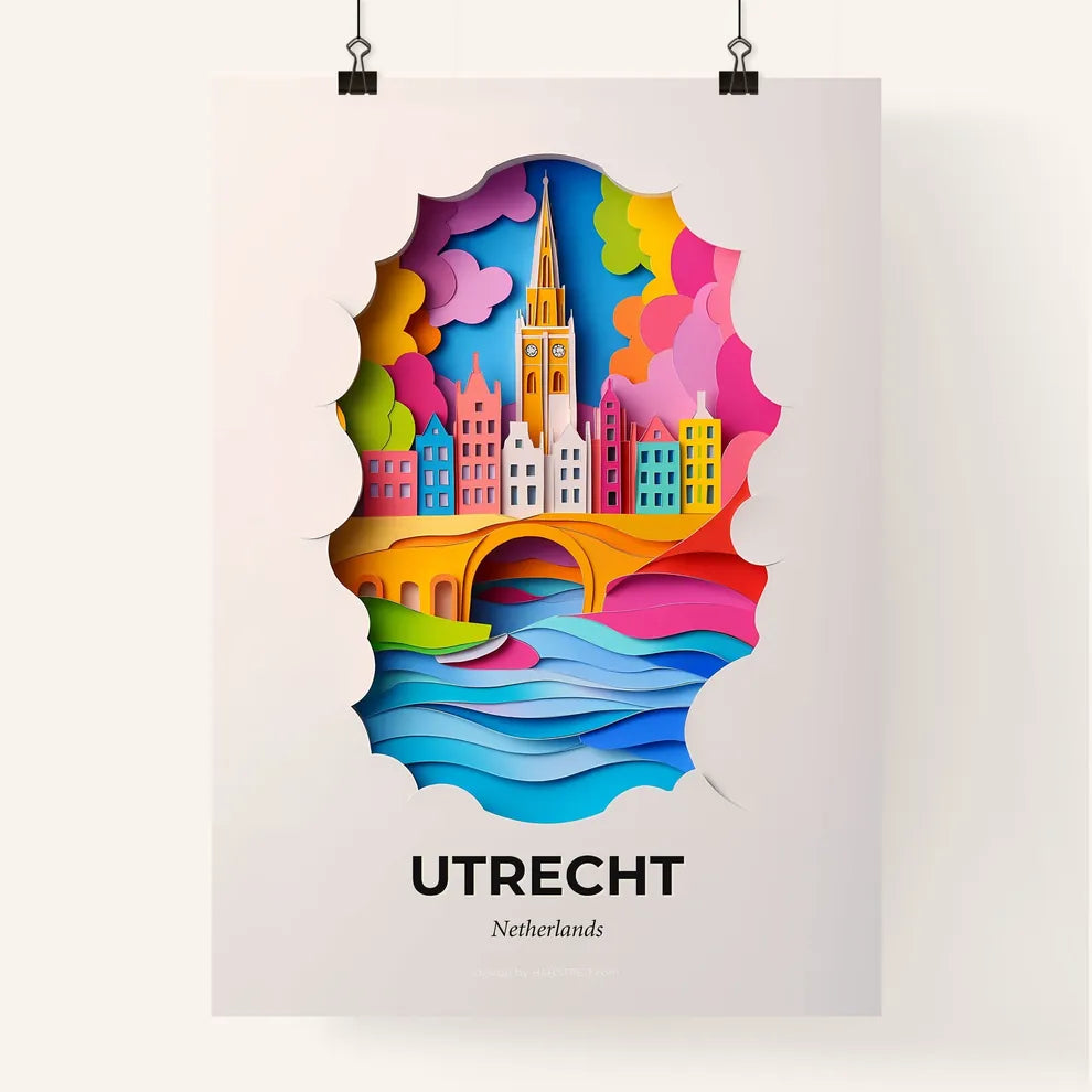 Vivid Utrecht, Netherlands, Colorful Poster