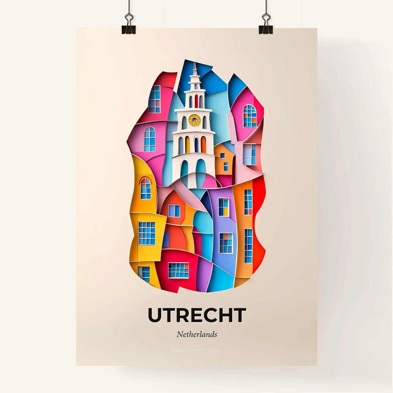 Vivid Utrecht, Netherlands, Colorful Poster