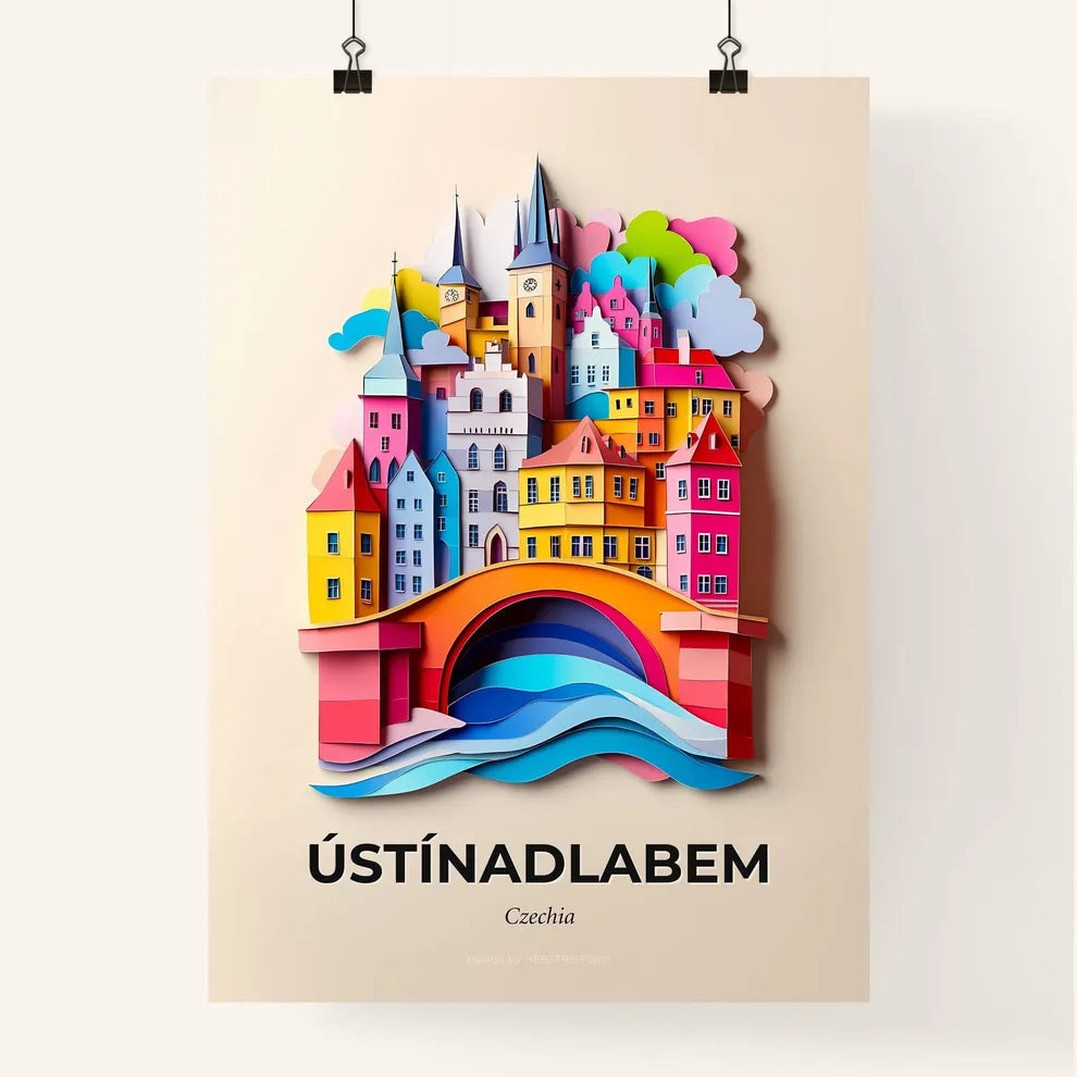 Vivid Ústí nad Labem, Czechia, Colorful Poster
