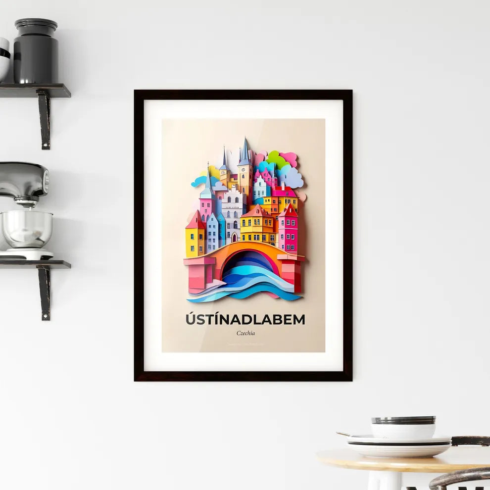 Vivid Ústí nad Labem, Czechia, Framed Wall Art