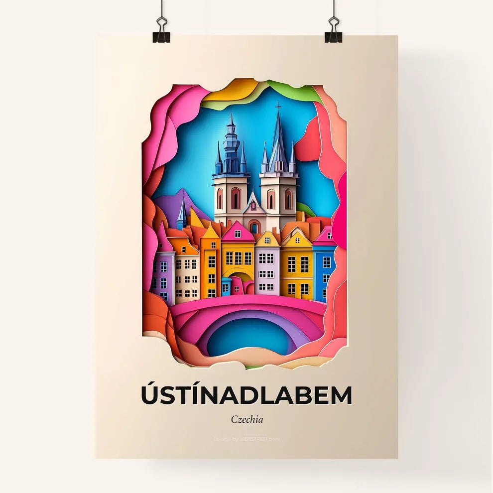 Vivid Ústí nad Labem, Czechia, Colorful Poster