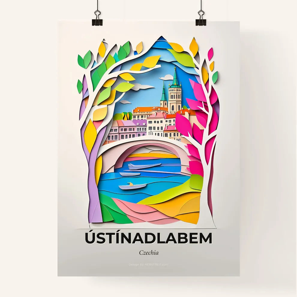 Vivid Ústí nad Labem, Czechia, Colorful Poster