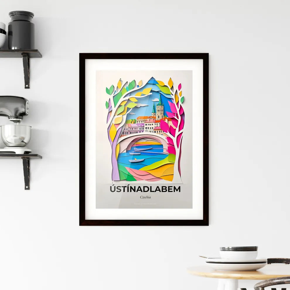 Vivid Ústí nad Labem, Czechia, Framed Wall Art