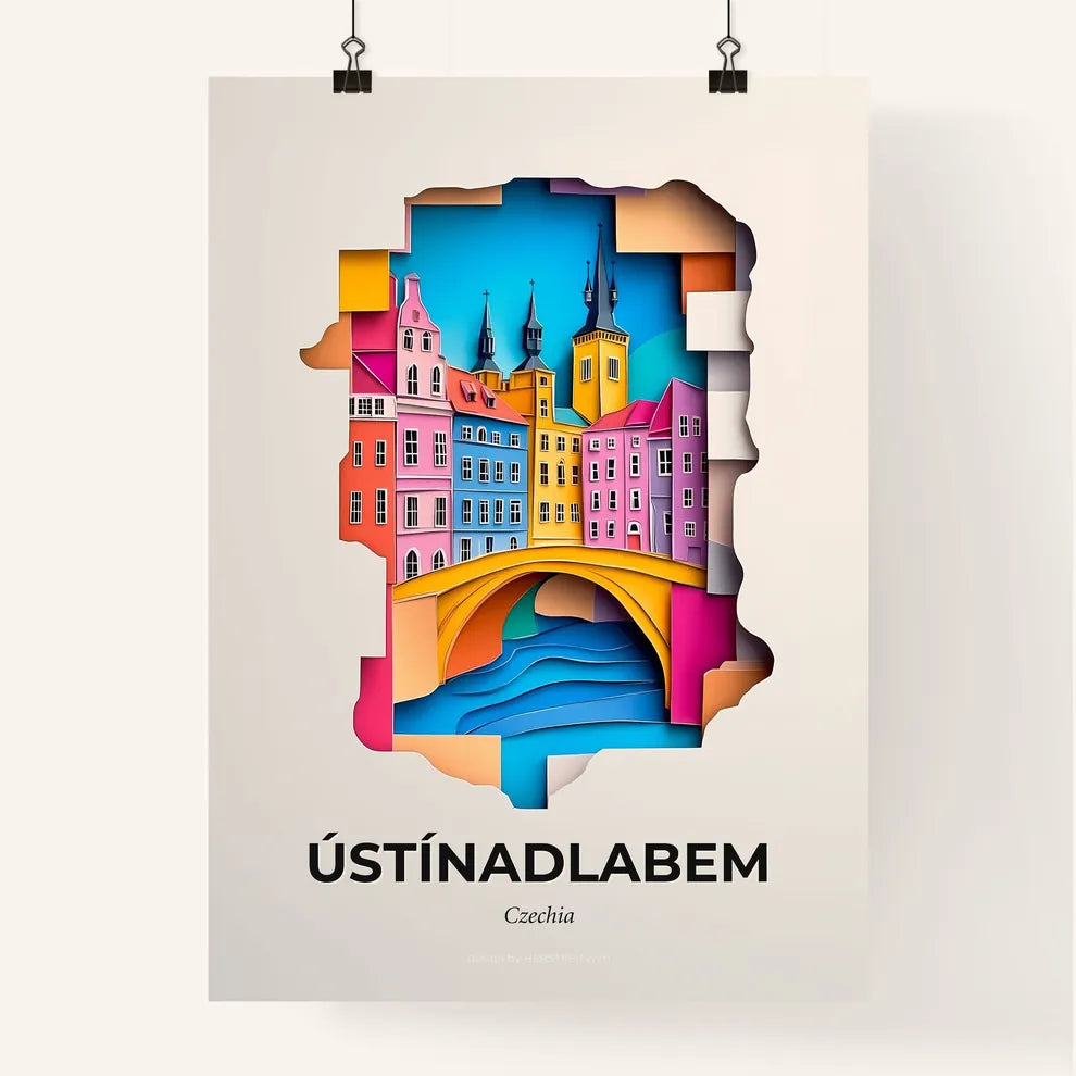Vivid Ústí nad Labem, Czechia, Colorful Poster