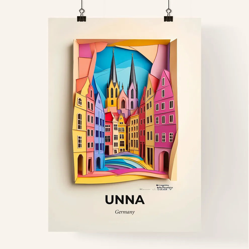 Vivid Unna, Germany, Colorful Poster