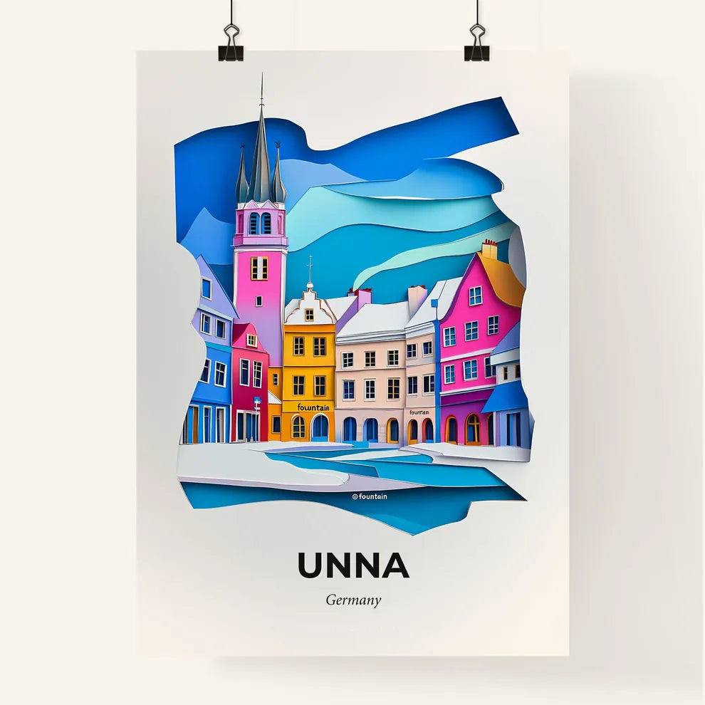 Vivid Unna, Germany, Colorful Poster