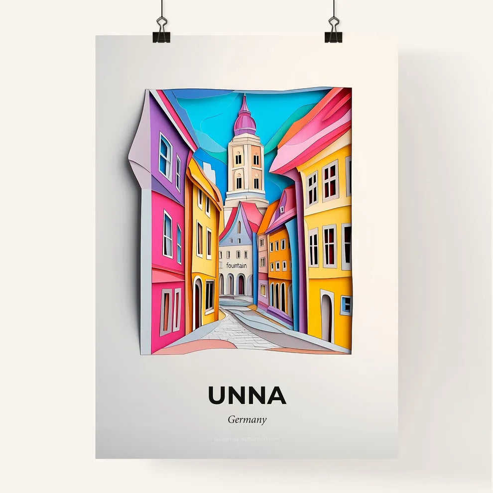 Vivid Unna, Germany, Colorful Poster