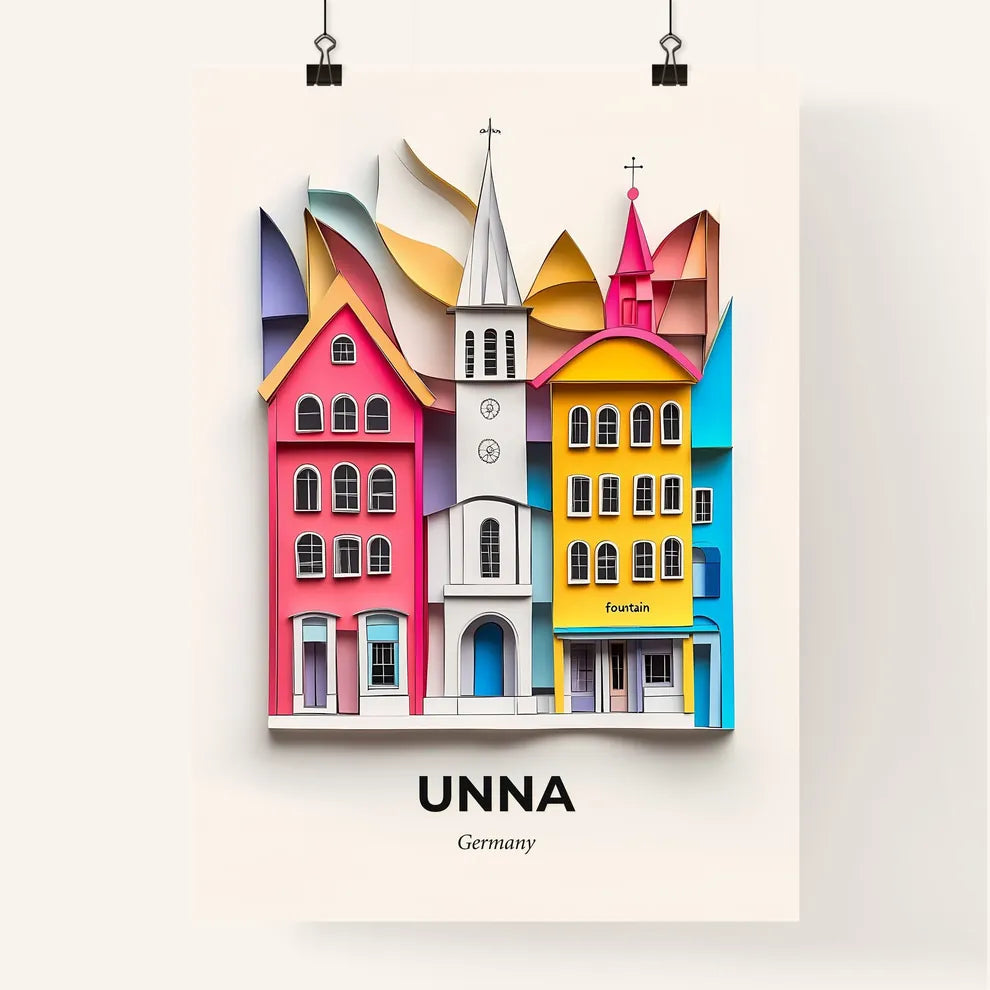 Vivid Unna, Germany, Colorful Poster