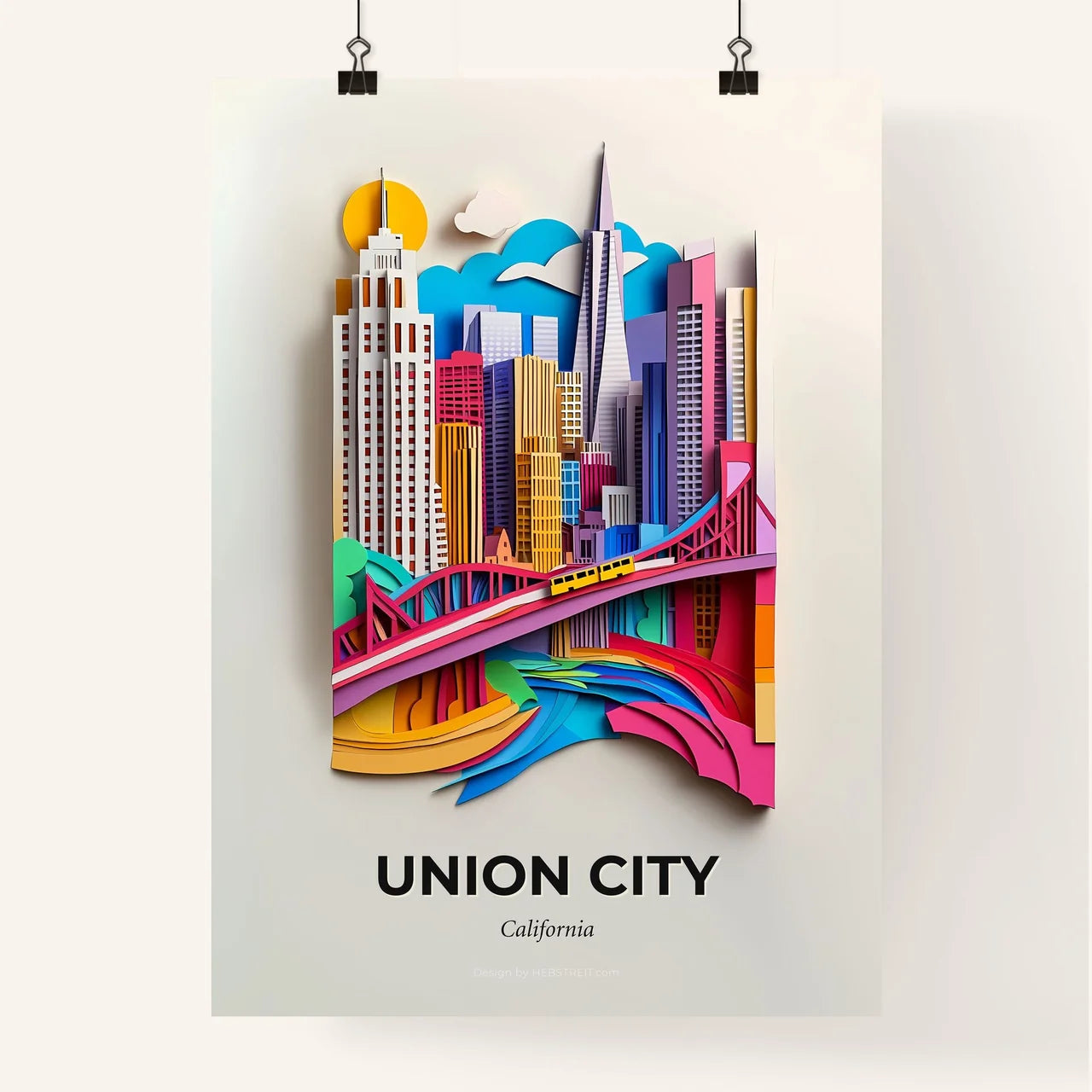 Vivid Union City, California, Colorful Poster