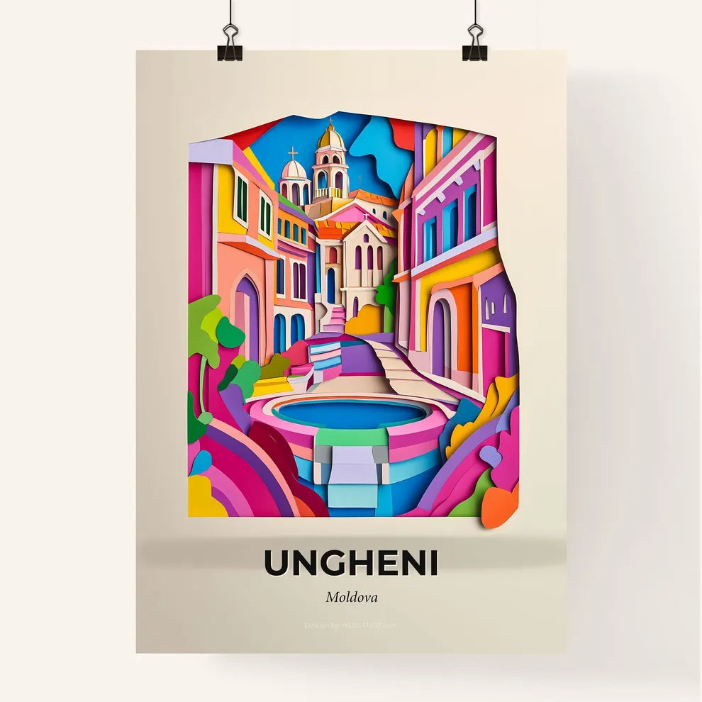 Vivid Ungheni, Moldova, Colorful Poster