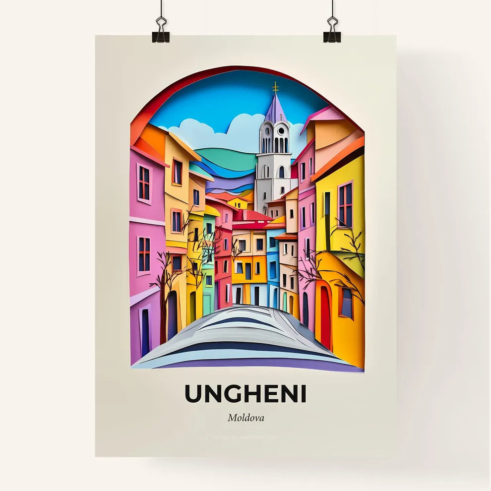 Vivid Ungheni, Moldova, Colorful Poster