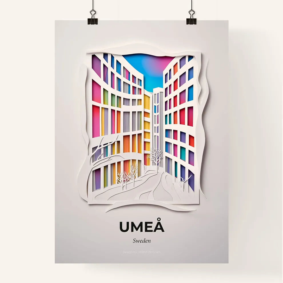 Vivid Umeå, Sweden, Colorful Poster