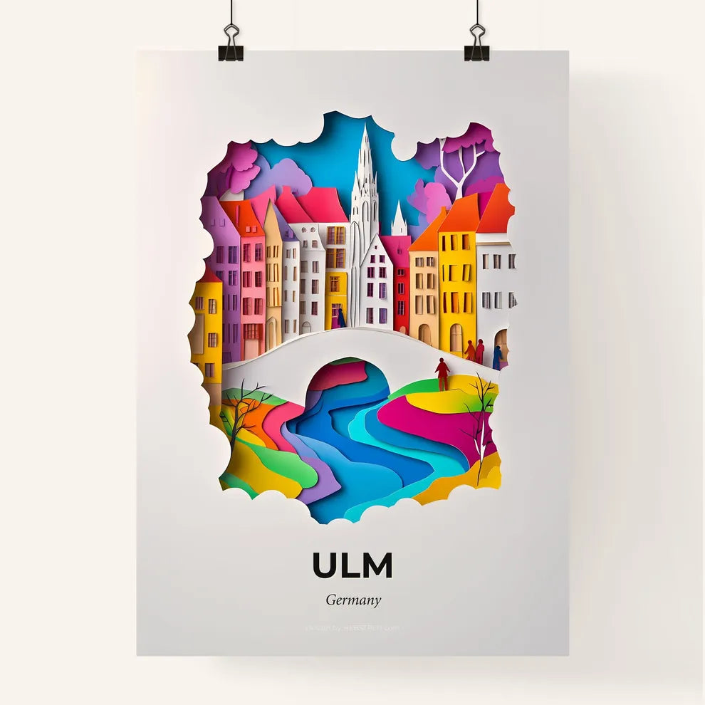 Vivid Ulm, Germany, Colorful Poster