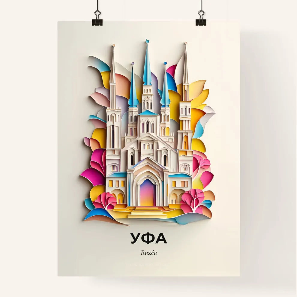 Vivid Ufa, Russia, Colorful Poster