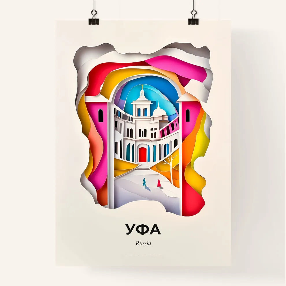 Vivid Ufa, Russia, Colorful Poster