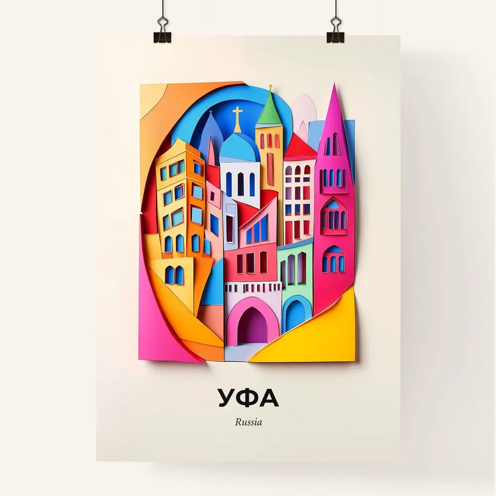 Vivid Ufa, Russia, Colorful Poster