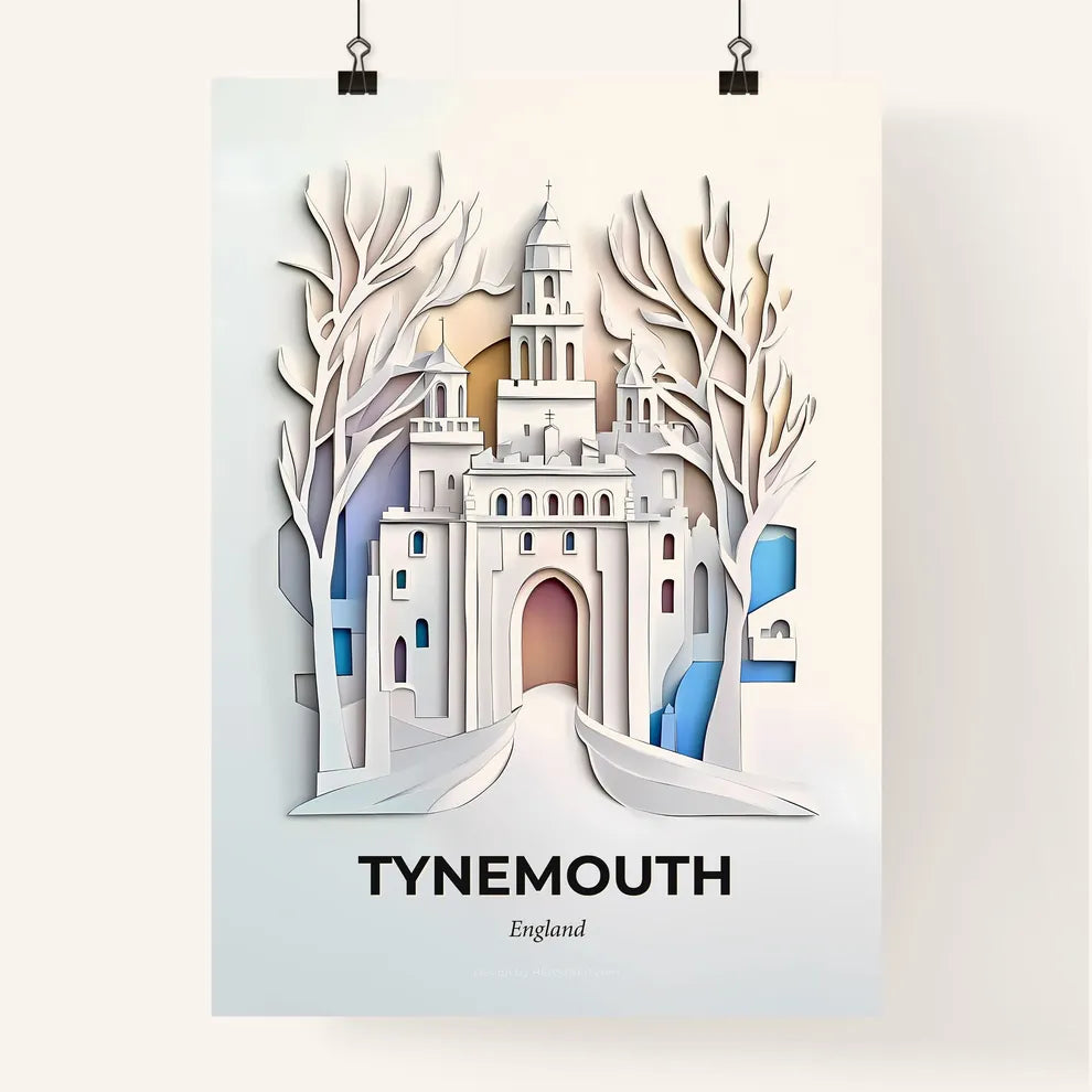 Vivid Tynemouth, England, Colorful Poster