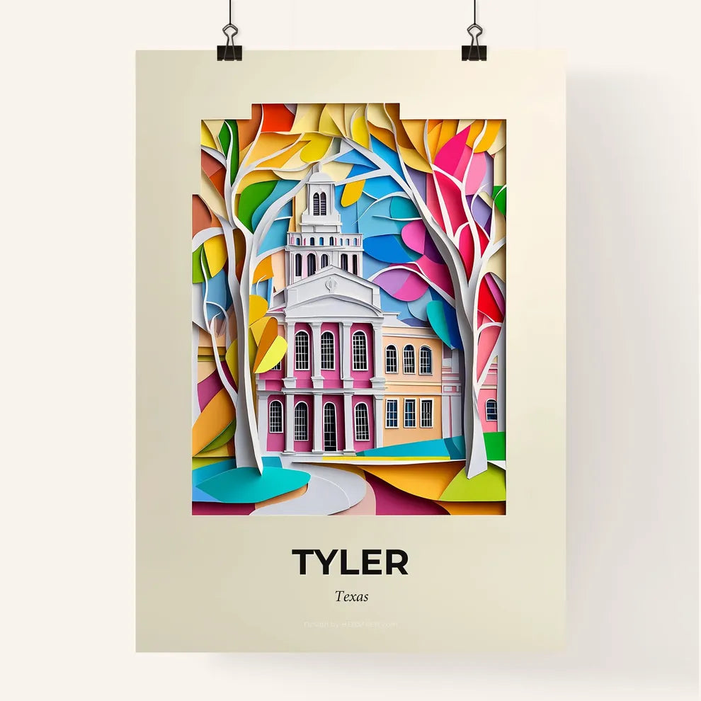 Vivid Tyler, Texas, Colorful Poster