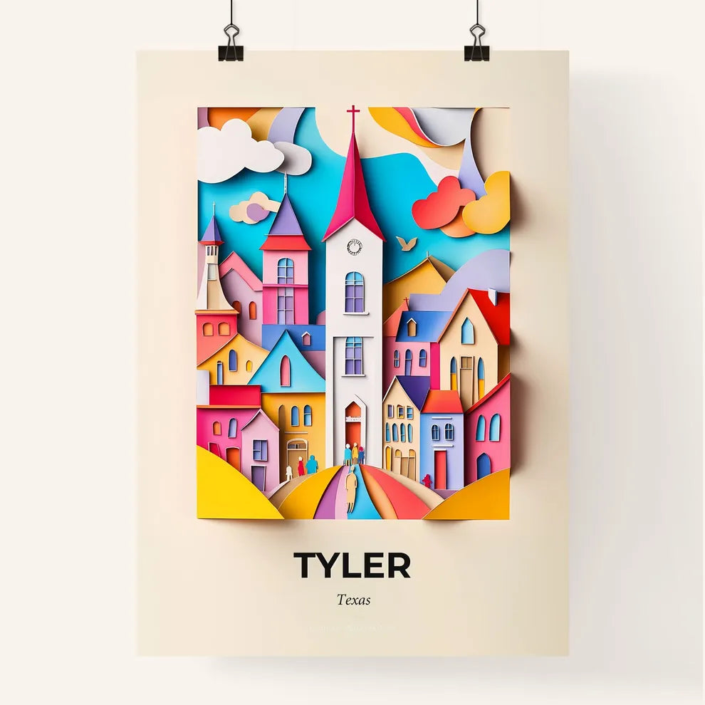 Vivid Tyler, Texas, Colorful Poster