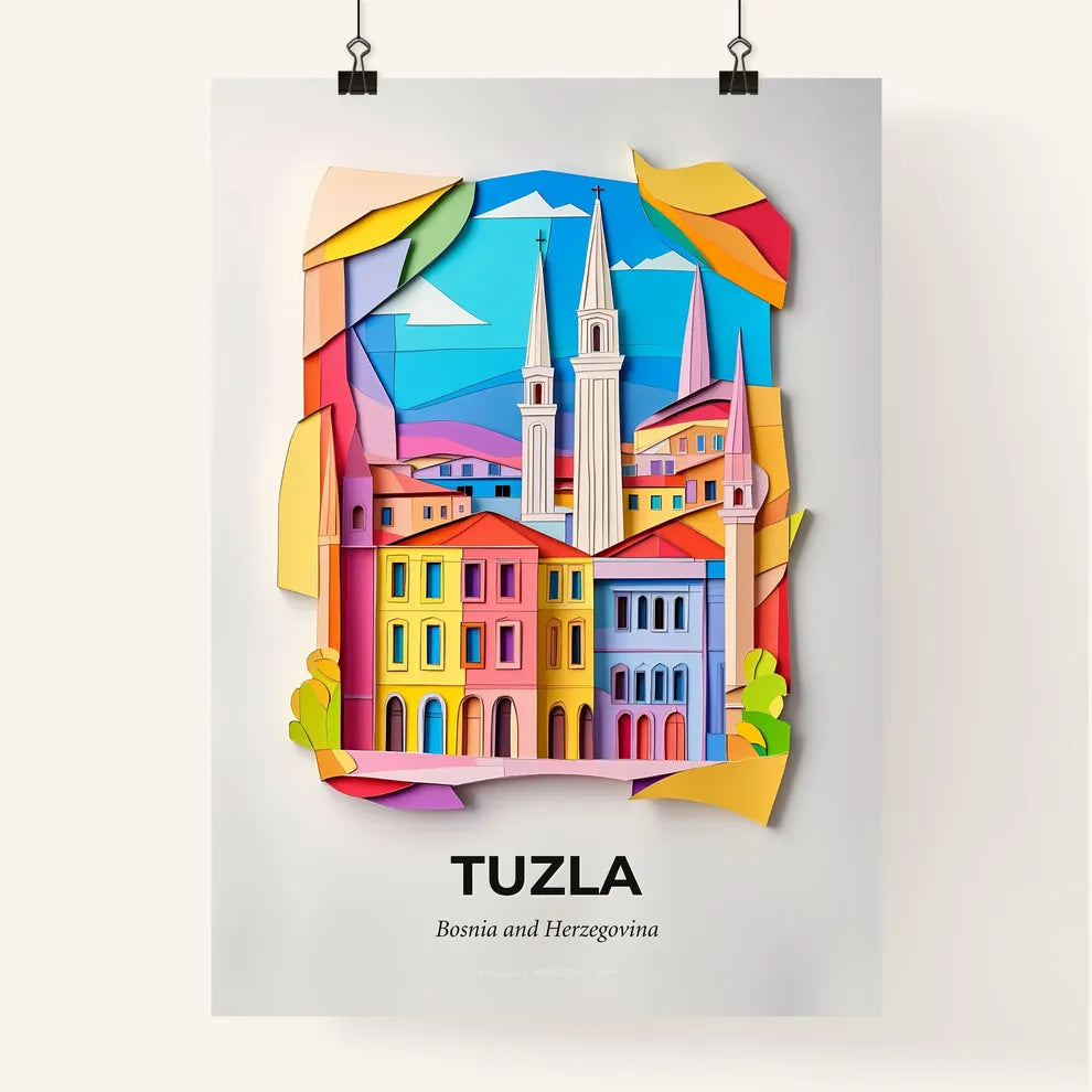 Vivid Tuzla, Bosnia and Herzegovina, Colorful Poster