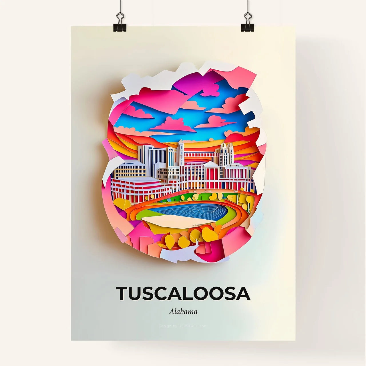 Vivid Tuscaloosa, Alabama, Colorful Poster