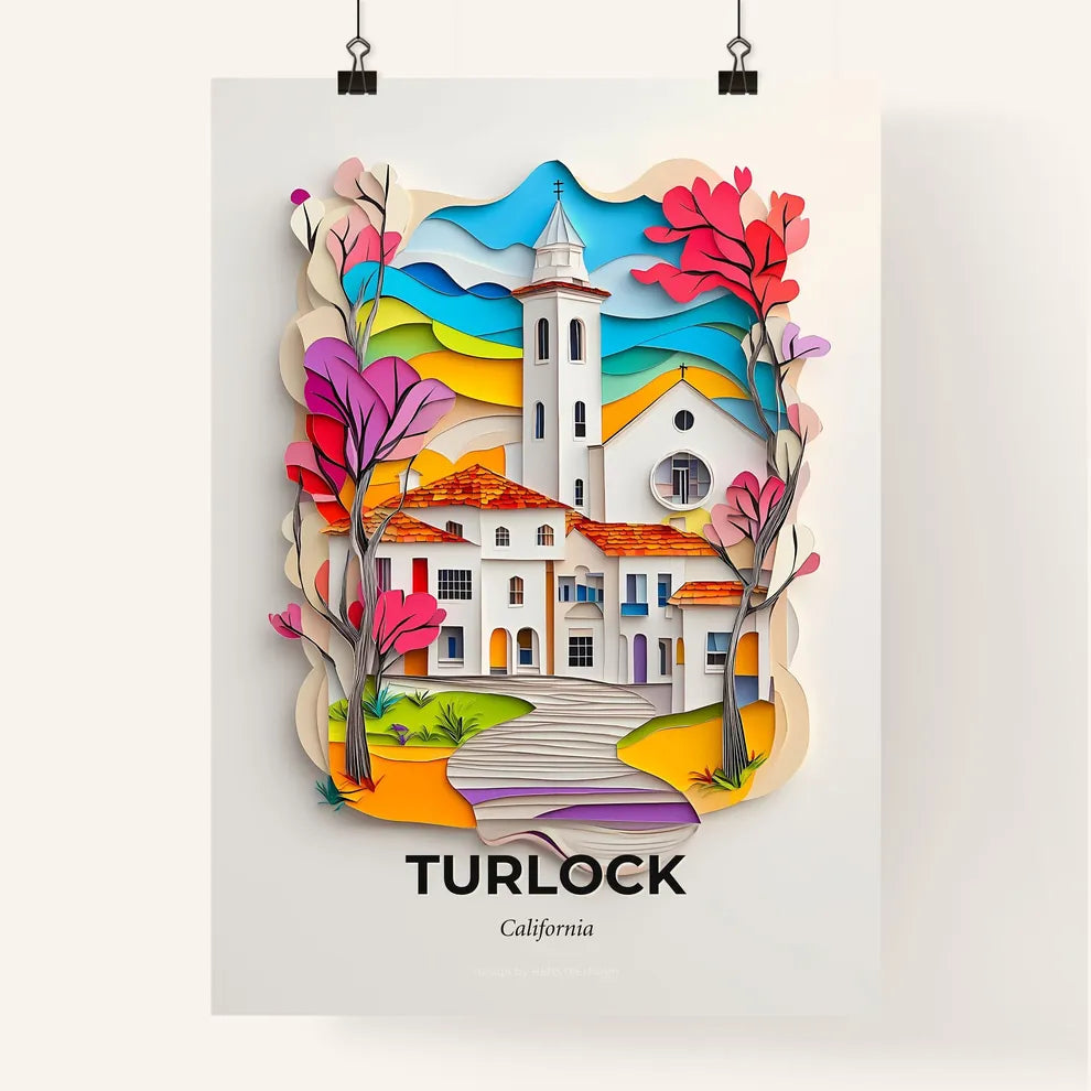 Vivid Turlock, California, Colorful Poster