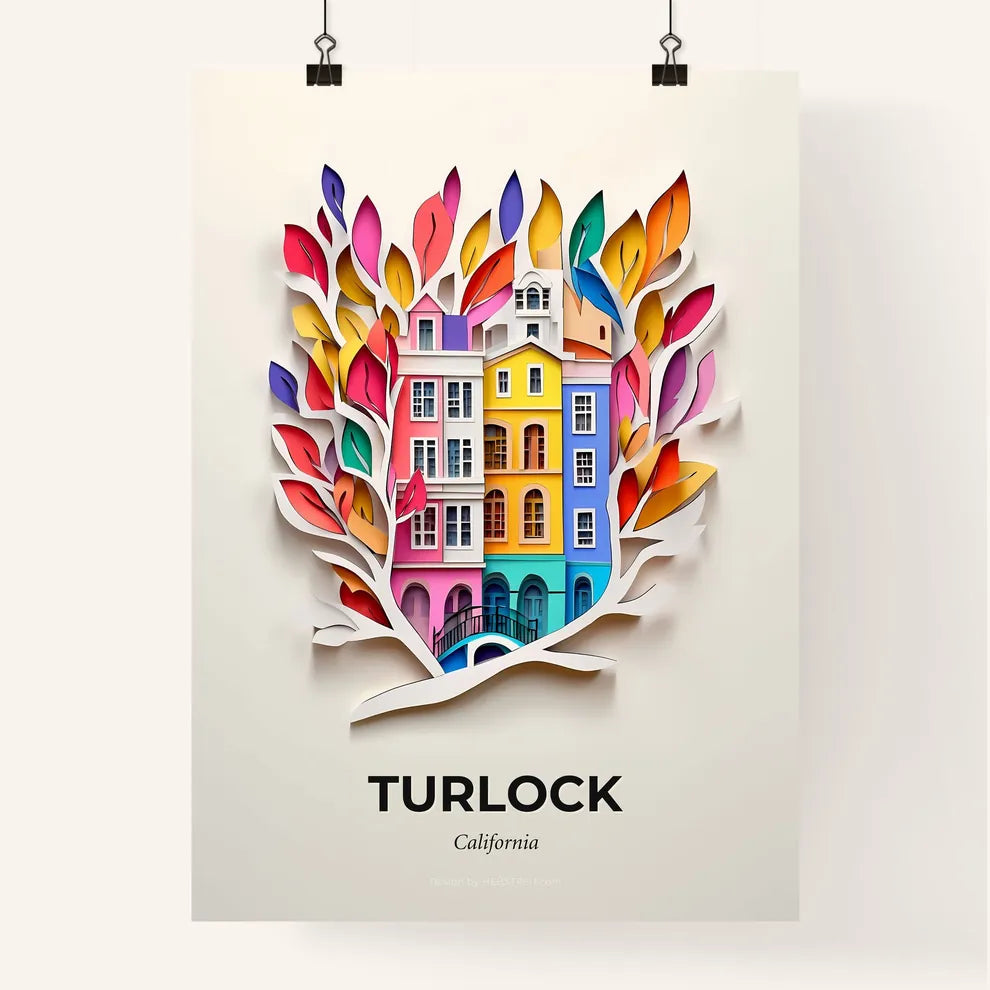 Vivid Turlock, California, Colorful Poster