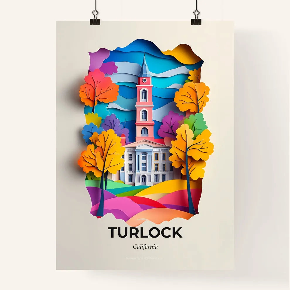 Vivid Turlock, California, Colorful Poster
