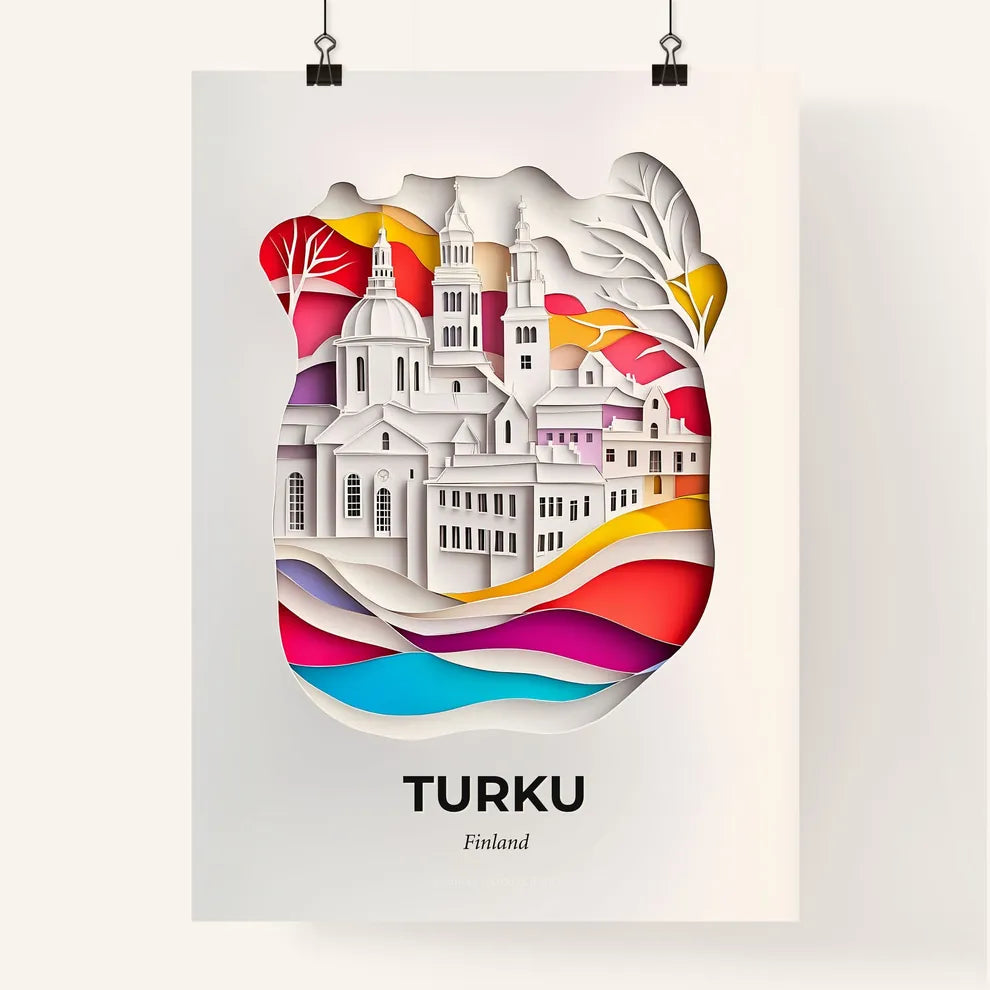 Vivid Turku, Finland, Colorful Poster