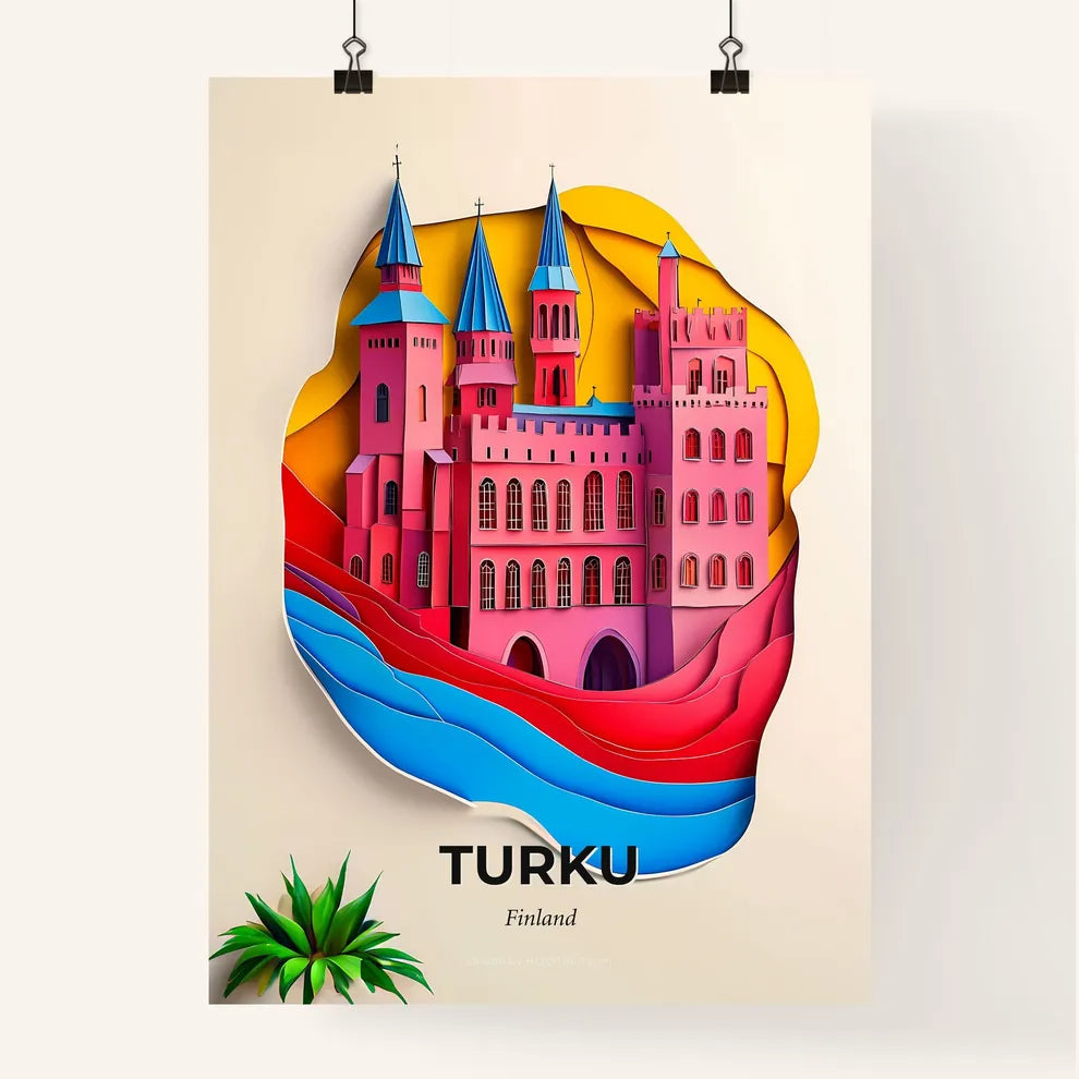 Vivid Turku, Finland, Colorful Poster