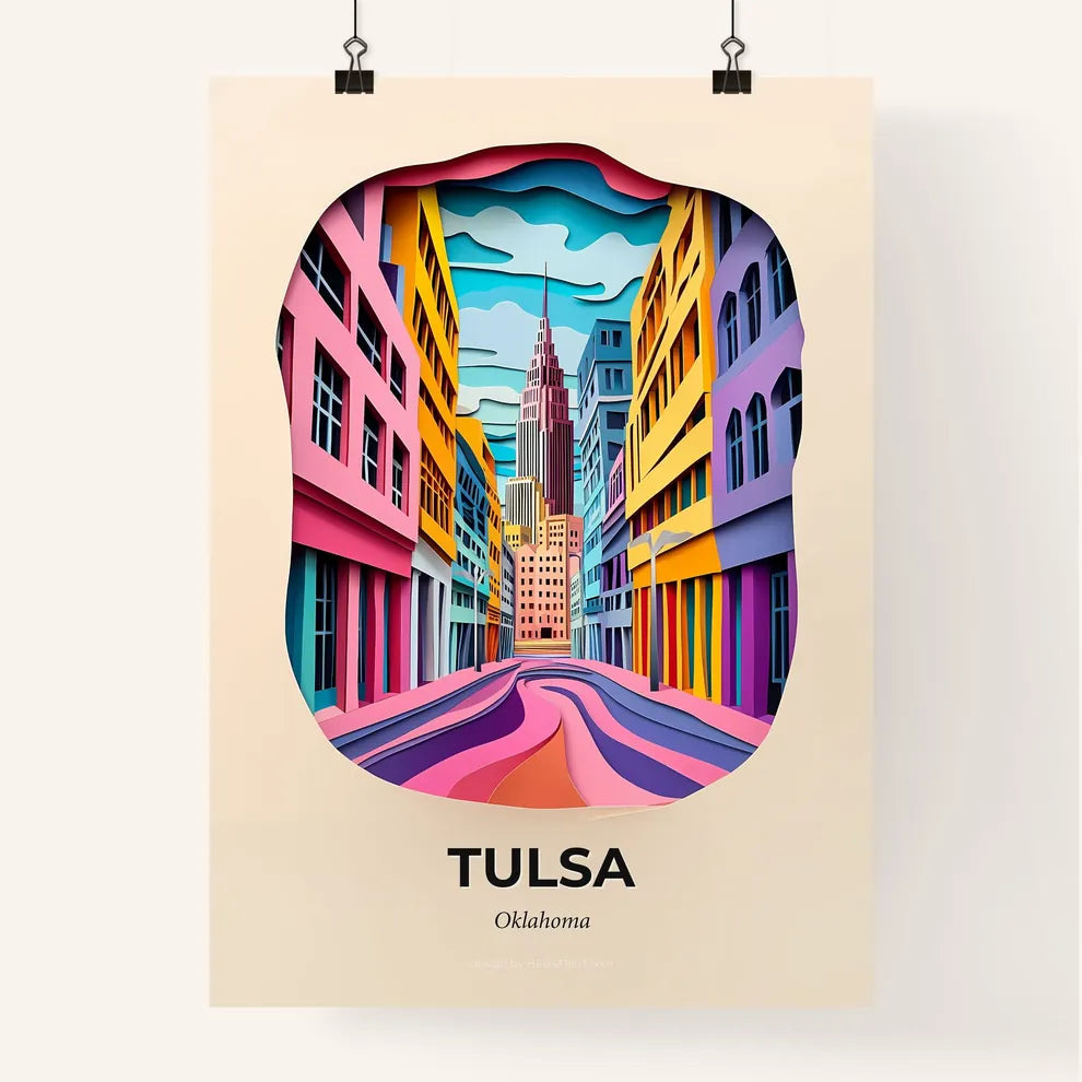 Vivid Tulsa, Oklahoma, Colorful Poster