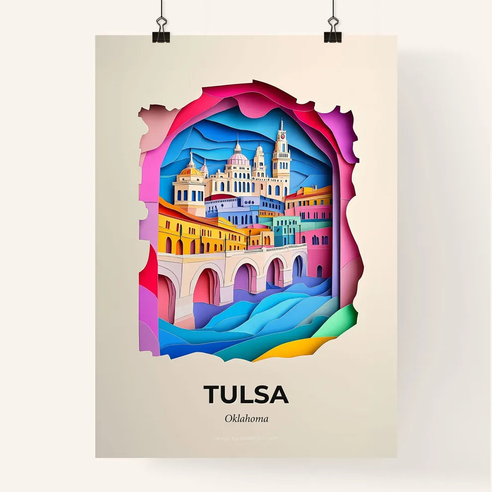 Vivid Tulsa, Oklahoma, Colorful Poster