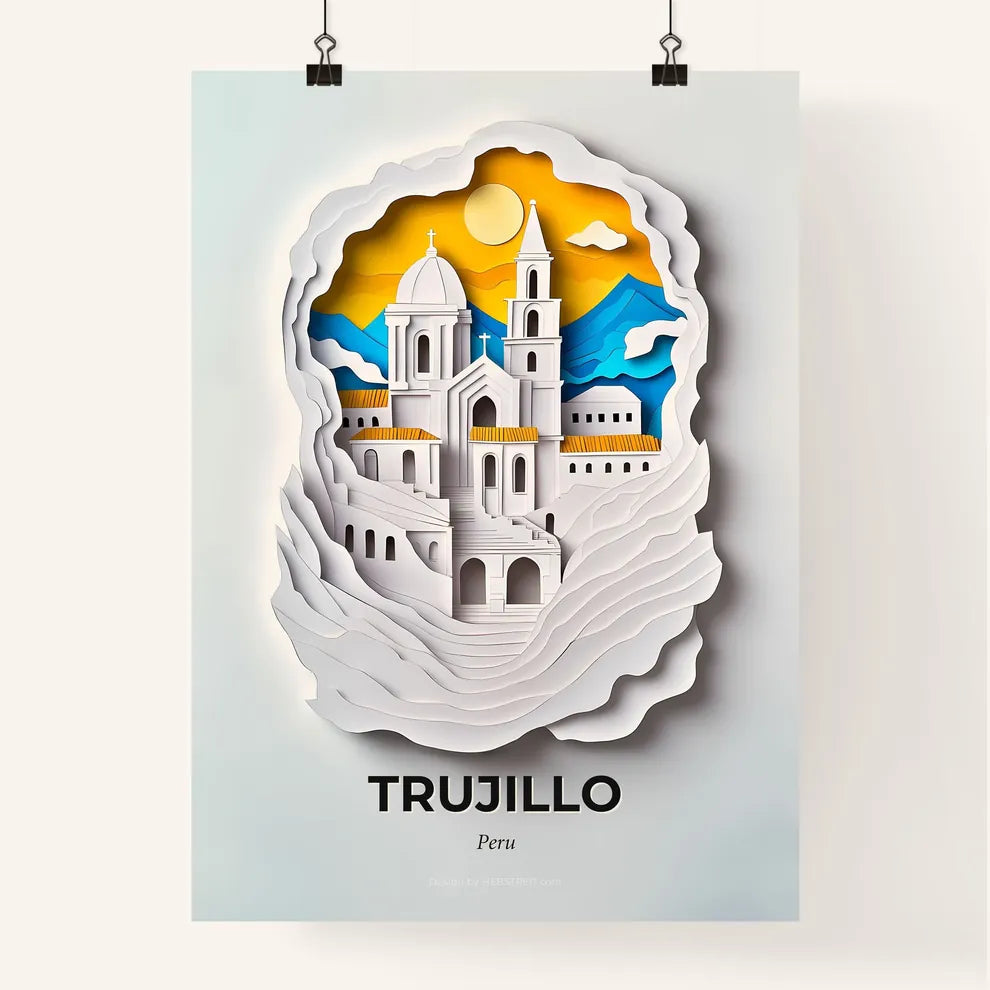 Vivid Trujillo, Peru, Colorful Poster