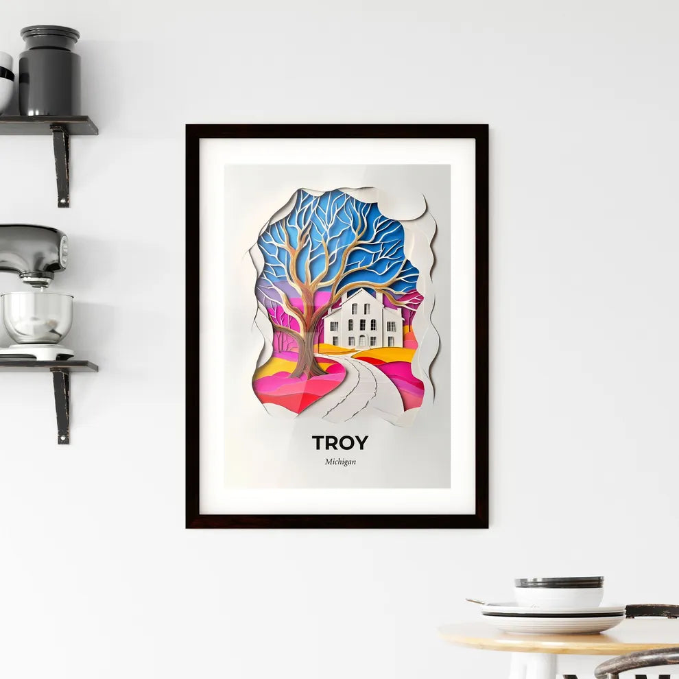 Vivid Troy, Michigan, Framed Wall Art