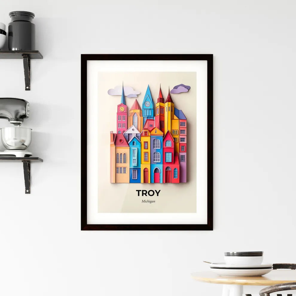 Vivid Troy, Michigan, Framed Wall Art