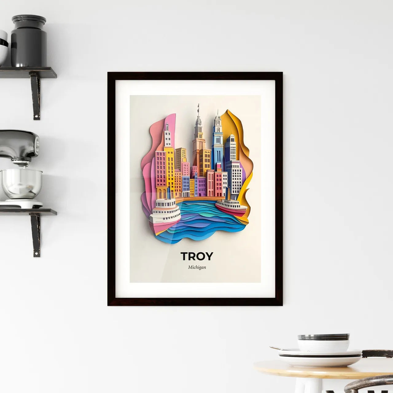 Vivid Troy, Michigan, Framed Wall Art