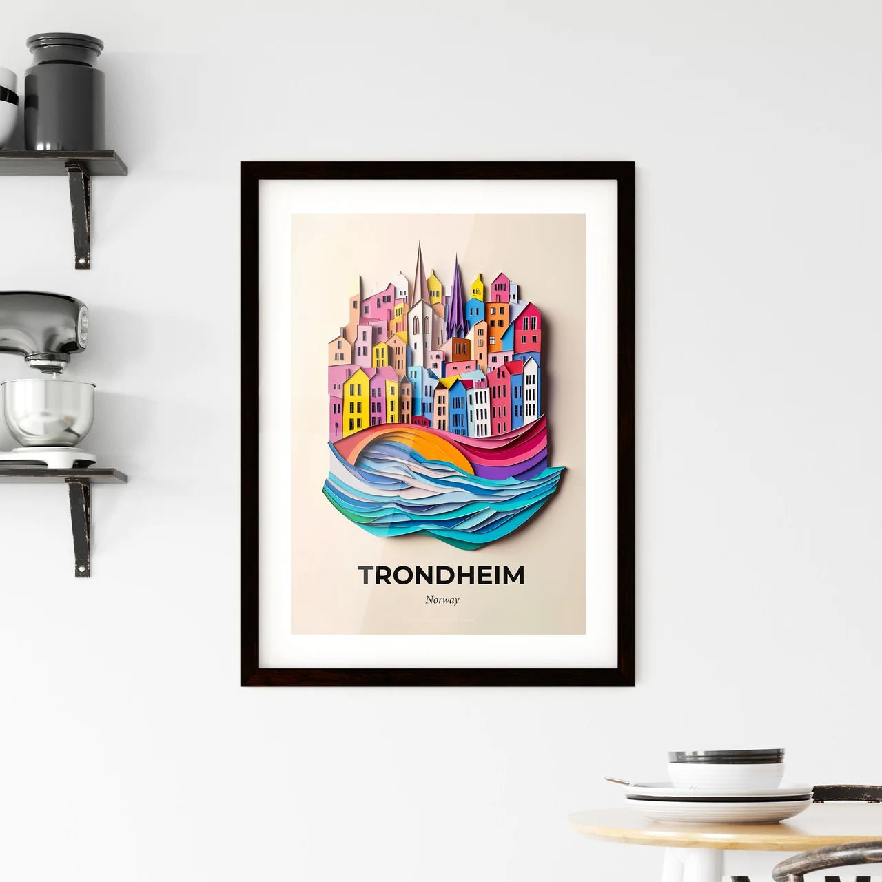 Vivid Trondheim, Norway, Framed Wall Art