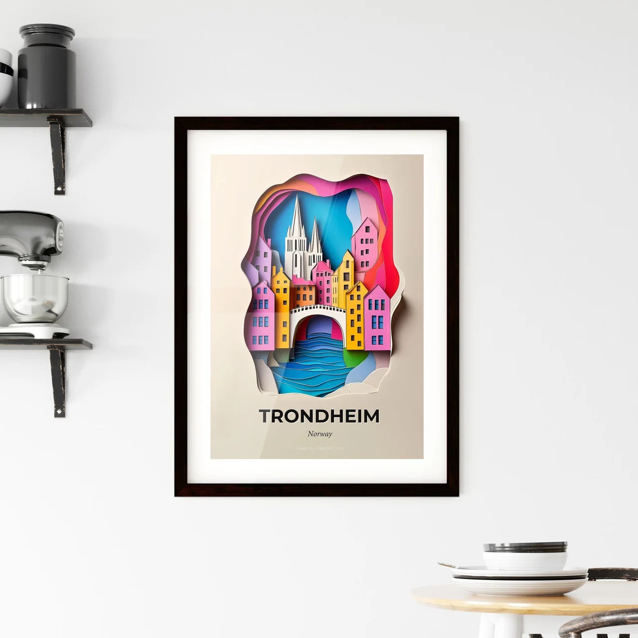 Vivid Trondheim, Norway, Framed Wall Art