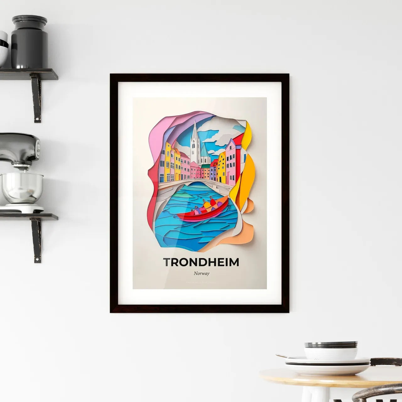 Vivid Trondheim, Norway, Framed Wall Art