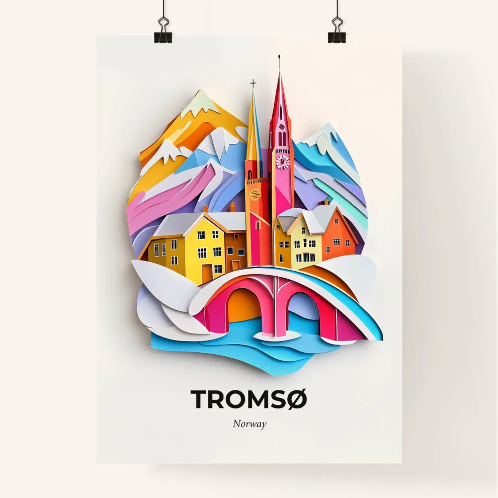 Vivid Tromsø, Norway, Colorful Poster