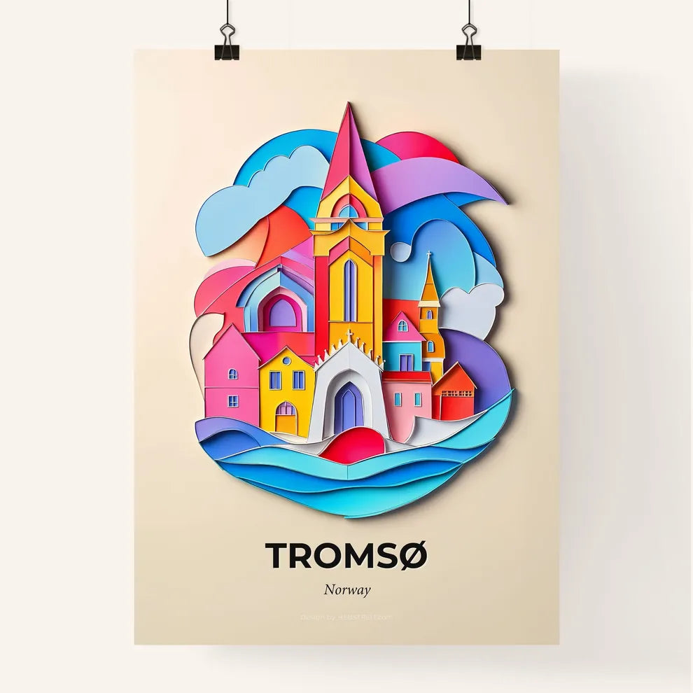 Vivid Tromsø, Norway, Colorful Poster