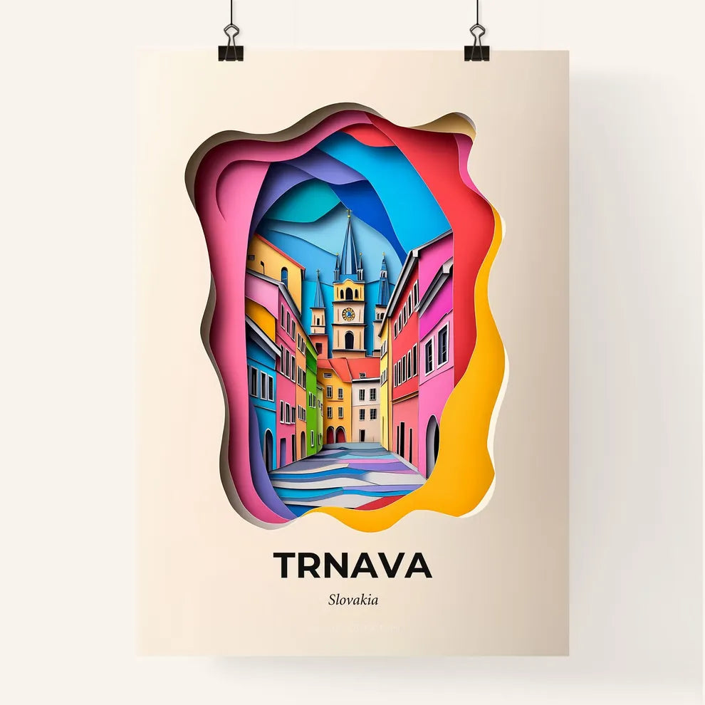 Vivid Trnava, Slovakia, Colorful Poster
