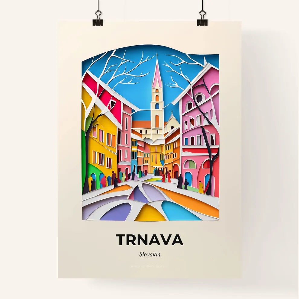 Vivid Trnava, Slovakia, Colorful Poster