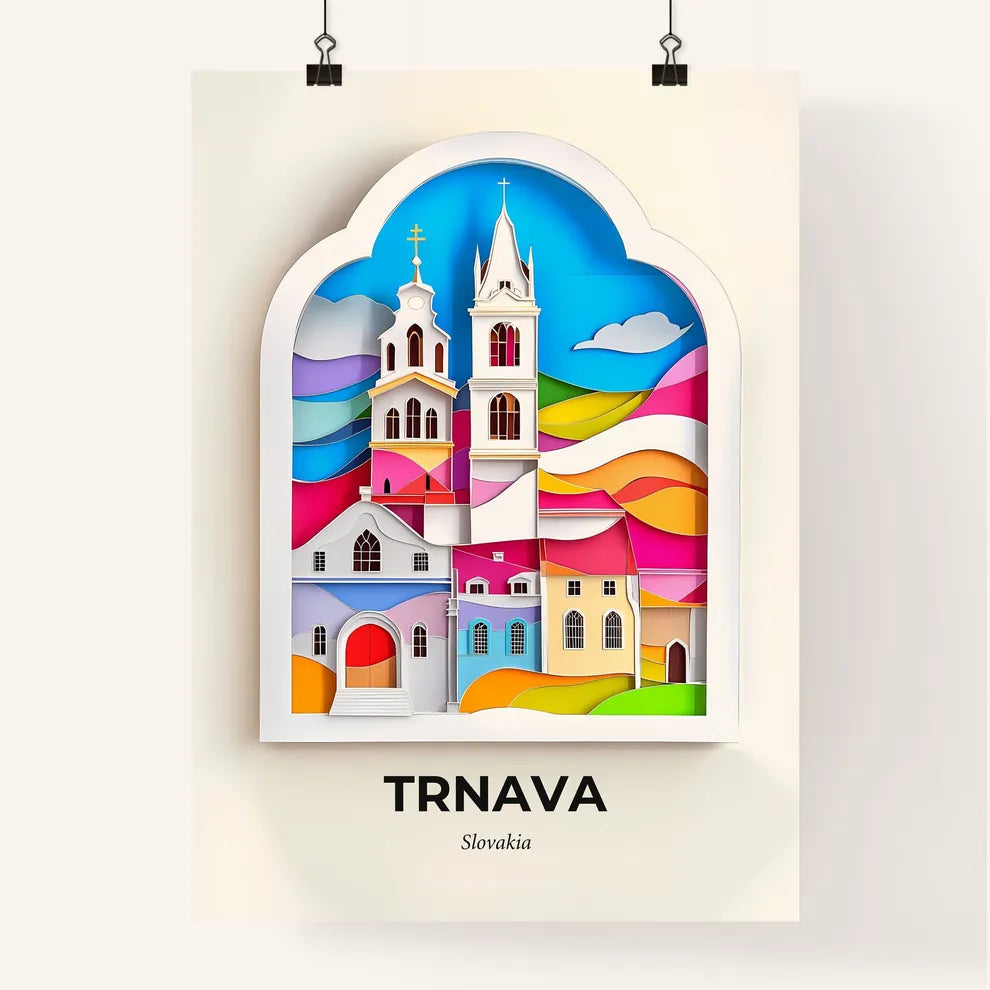 Vivid Trnava, Slovakia, Colorful Poster
