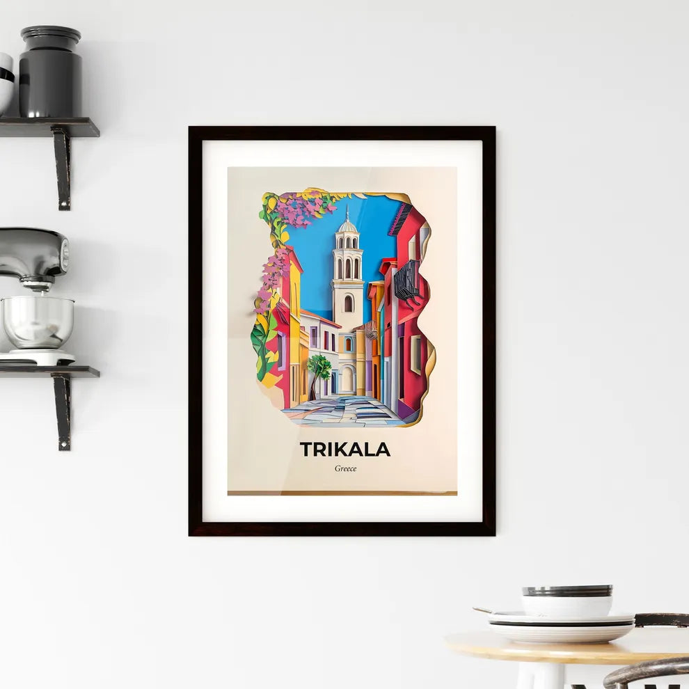 Vivid Trikala, Greece, Framed Wall Art