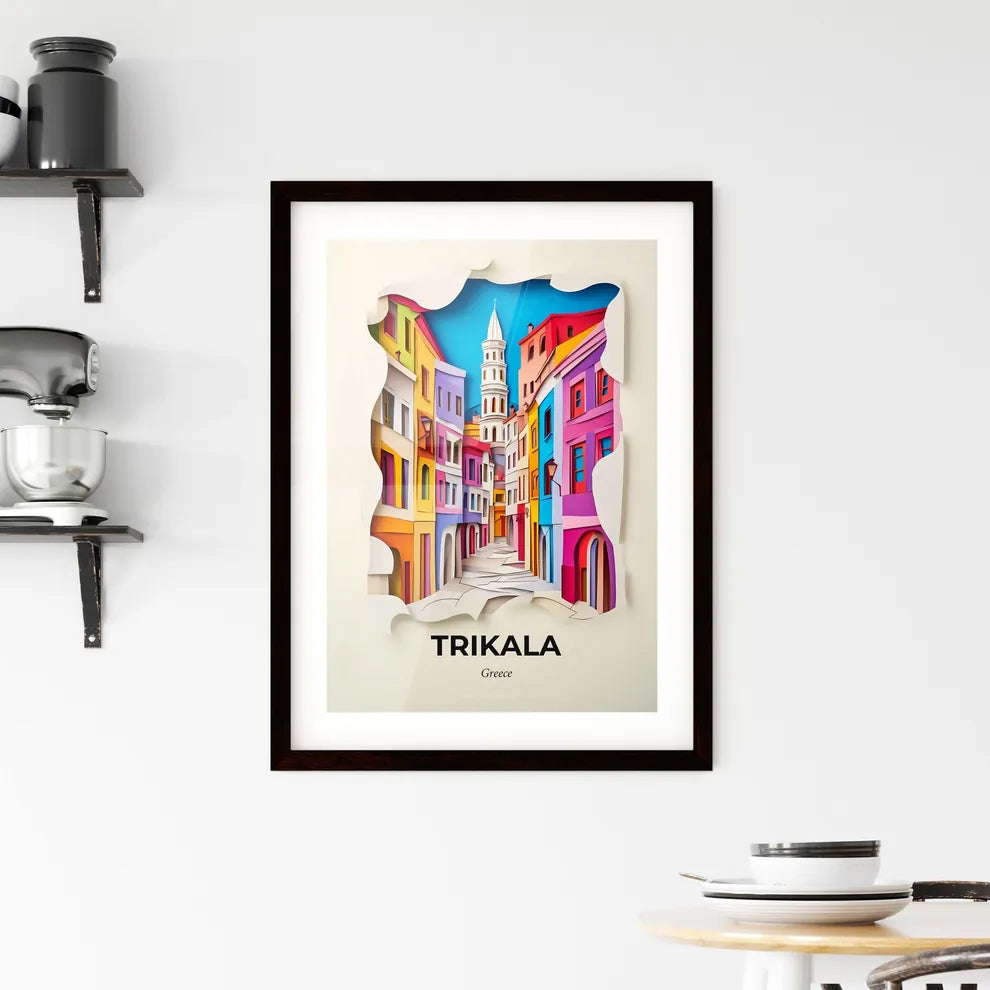 Vivid Trikala, Greece, Framed Wall Art