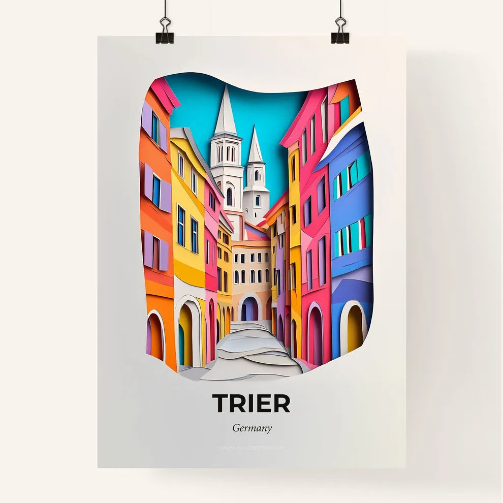 Vivid Trier, Germany, Colorful Poster