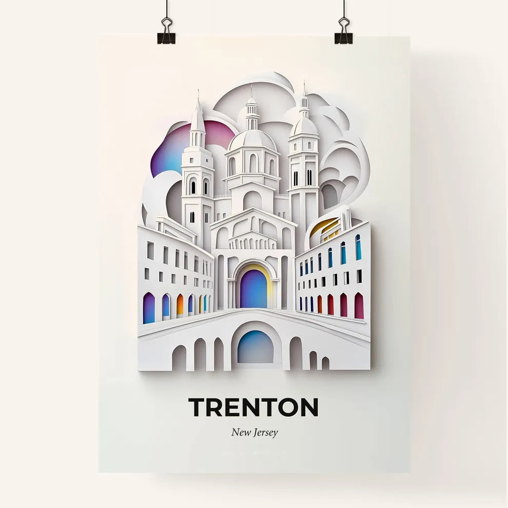Vivid Trenton, New Jersey, Colorful Poster